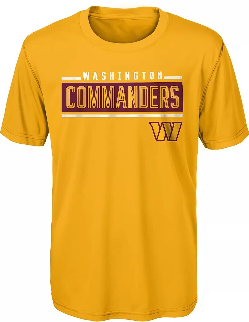 

Nfl Team Apparel Молодежная золотистая футболка Washington Commanders Amped Up