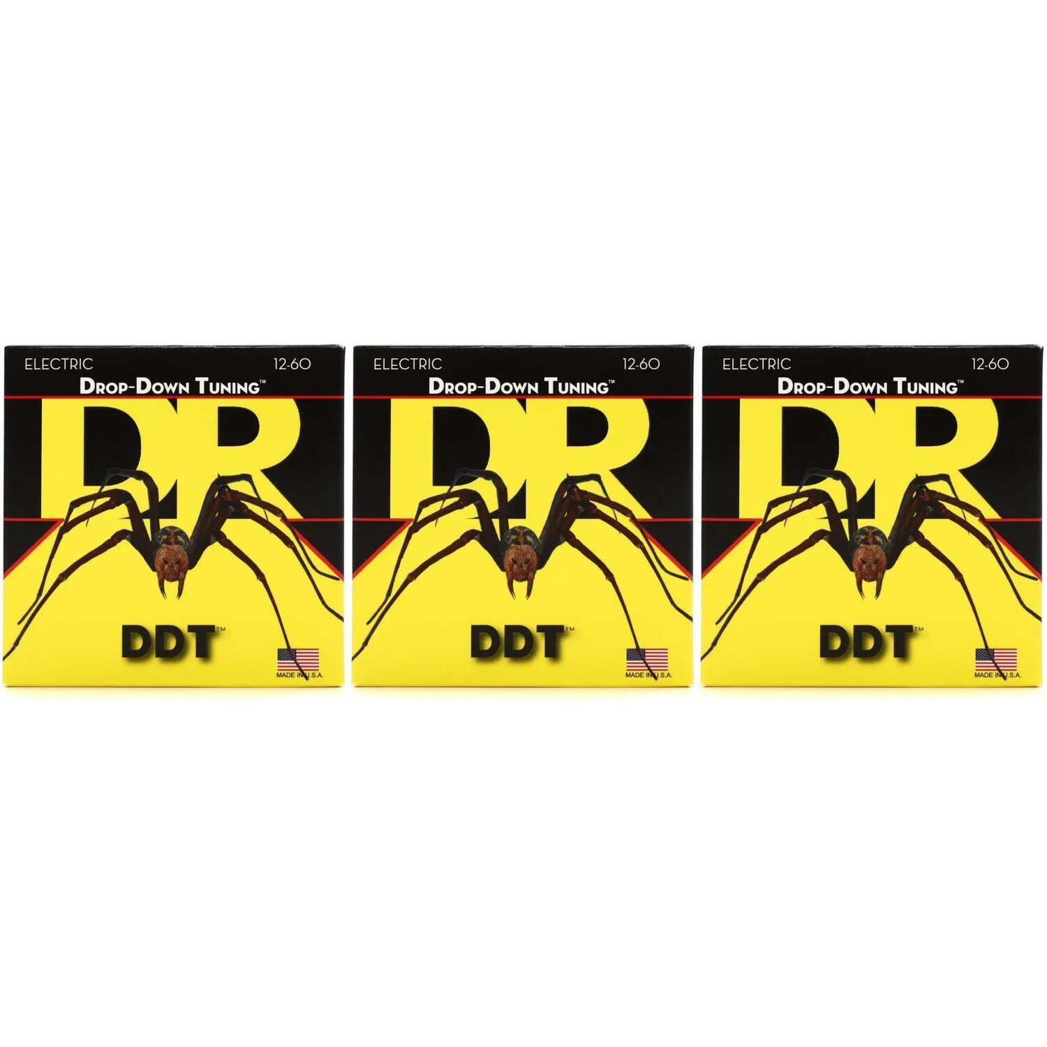 

DR Strings DDT-12 Струны для электрогитары из никелированной стали с раскрывающейся настройкой — .012-.060 Extra Heavy (3 шт.)