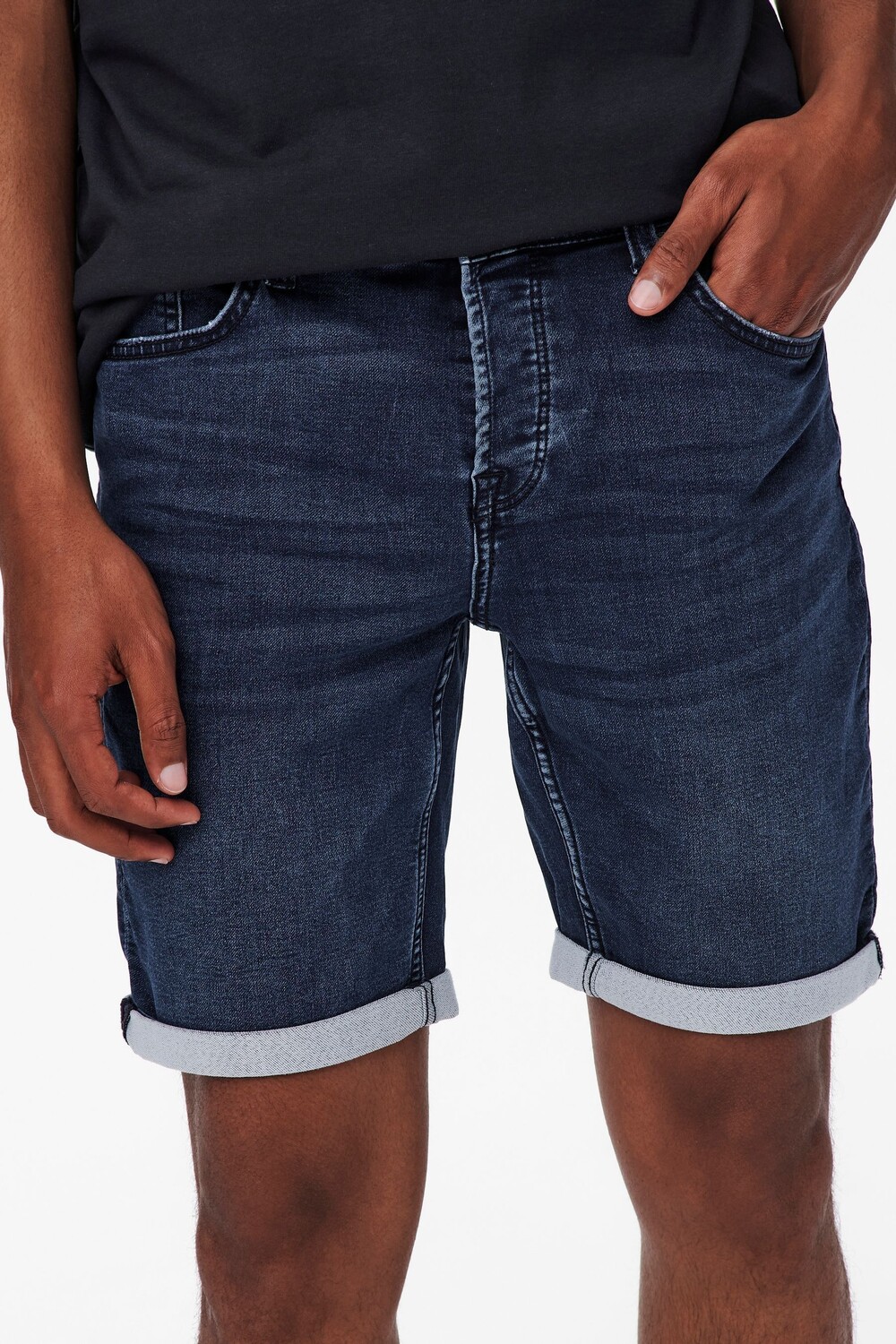 

Джинсовые шорты Only &Sons из эластичного денима Only & Sons, синий