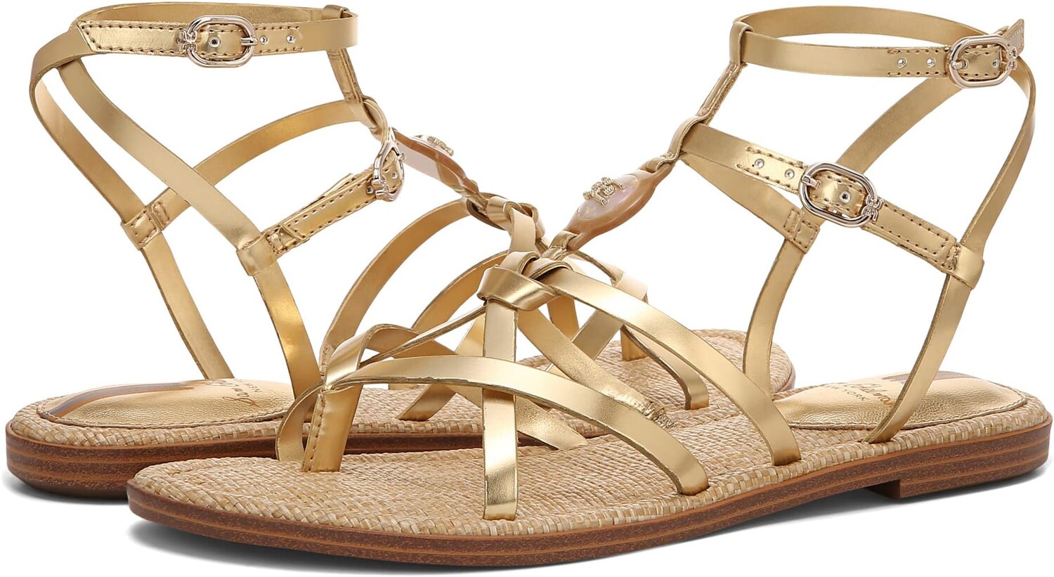 

Сандалии на плоской подошве Gwen Sam Edelman, цвет Amber Gold