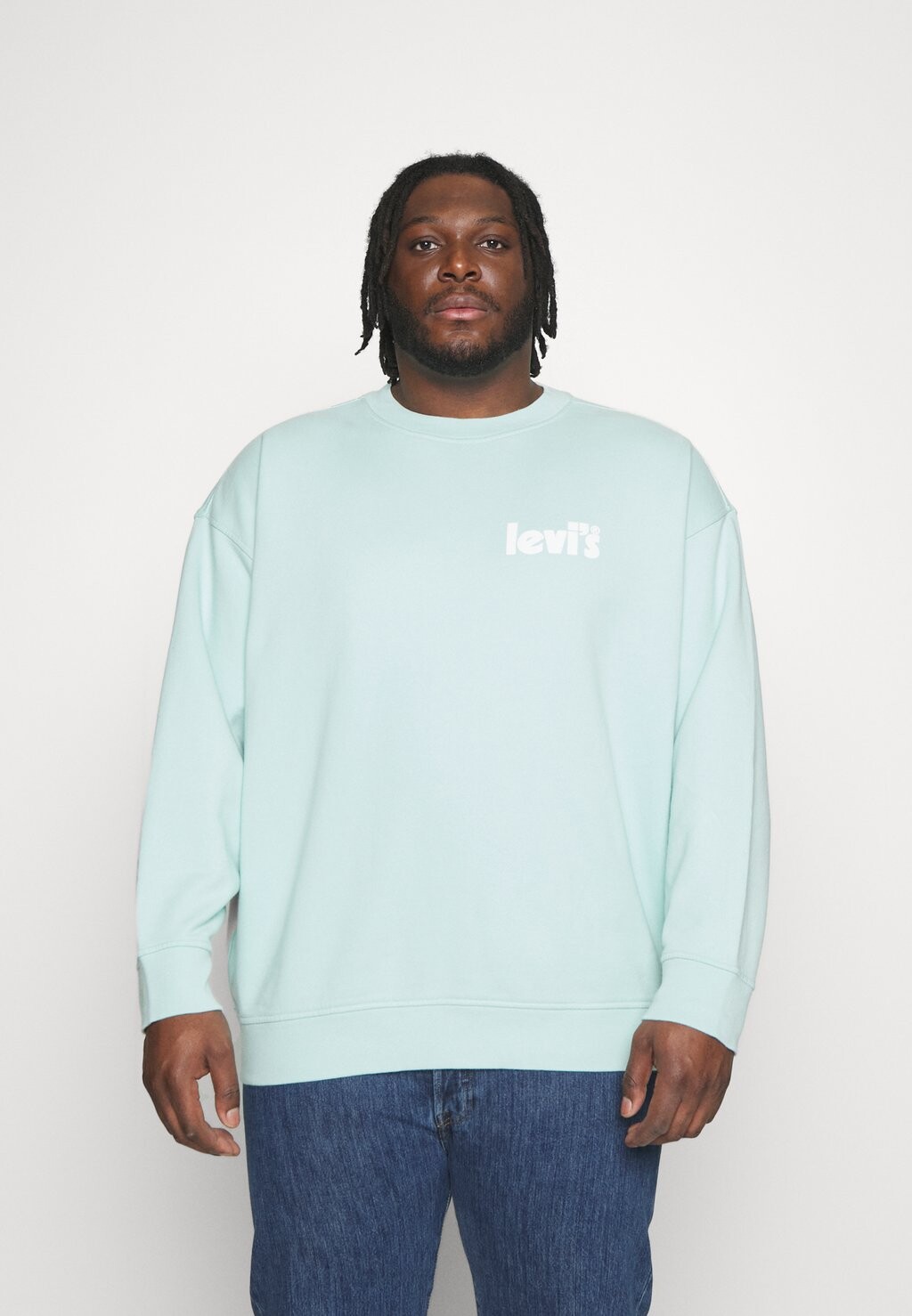 

Толстовка Levi's Relaxed Graphic Crew, бирюзовый, Серый