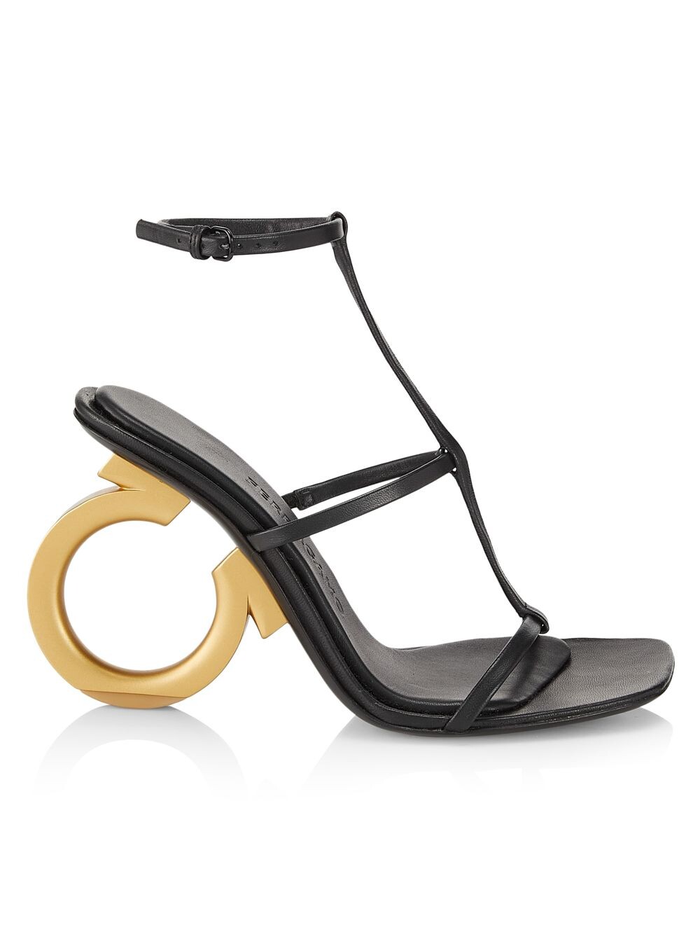 

Кожаные босоножки Aglalia Gancini на каблуке FERRAGAMO, неро