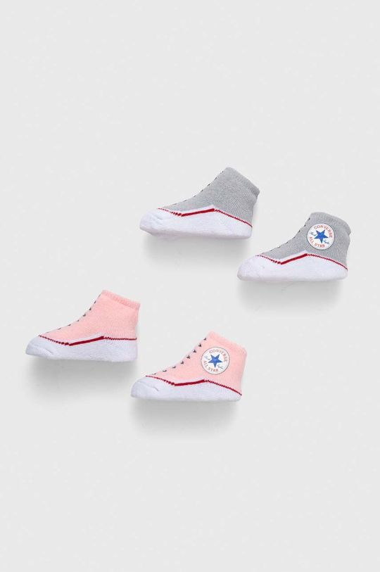 Converse Детские носки, 2 пары, розовый converse детские бюстгальтеры 2 шт розовый