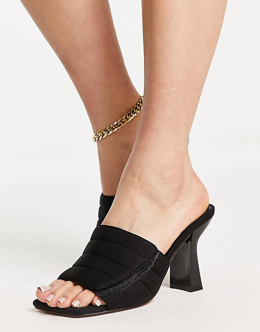

Черные босоножки на каблуке с мягкой подкладкой Topshop Ross