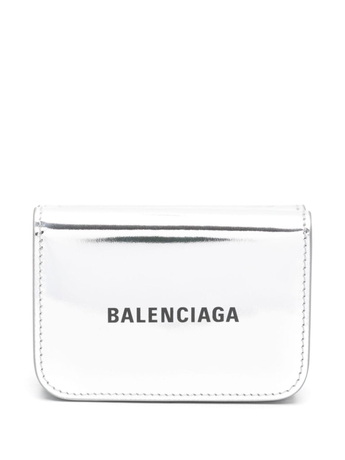 

Кошелек с эффектом металлик Balenciaga, серебристый