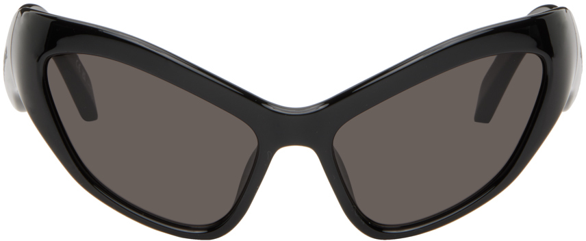 цена Черные солнцезащитные очки «кошачий глаз» Hamptons Balenciaga