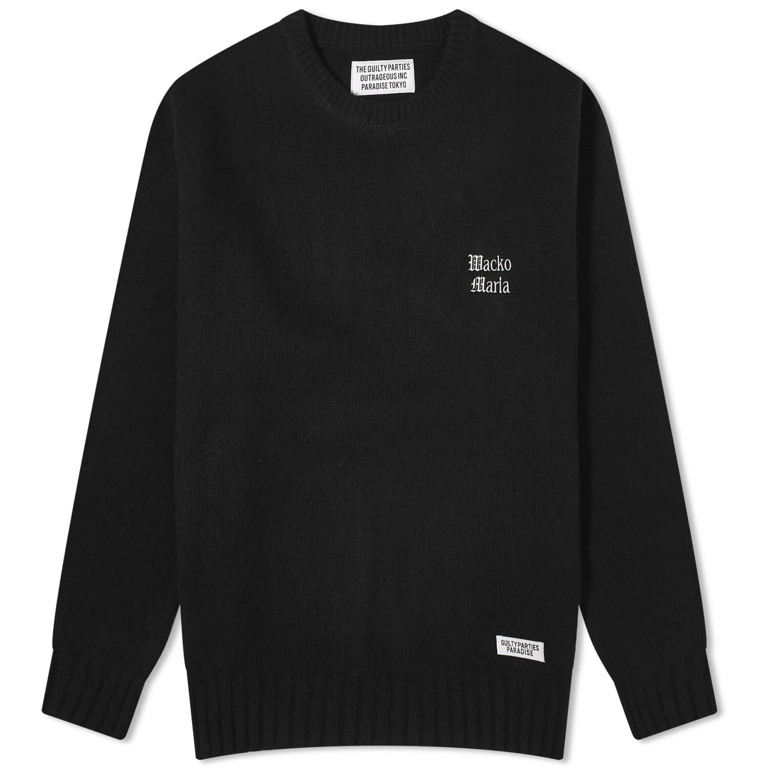 Джемпер Wacko Maria Crew Neck Knitted, черный