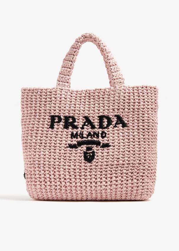 цена Сумка-тоут Prada Small Crochet, розовый
