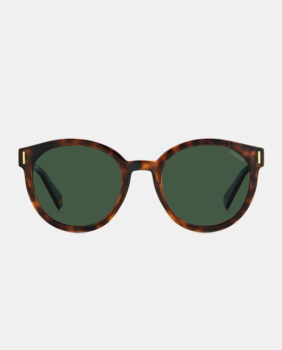 Круглые женские солнцезащитные очки цвета гавана с поляризационными линзами Polaroid, коричневый очки круглой формы moo s ic berlin