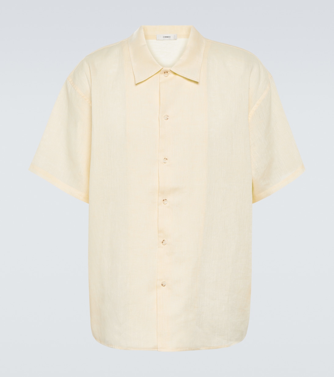 Льняная рубашка оверсайз Commas, желтый цена и фото