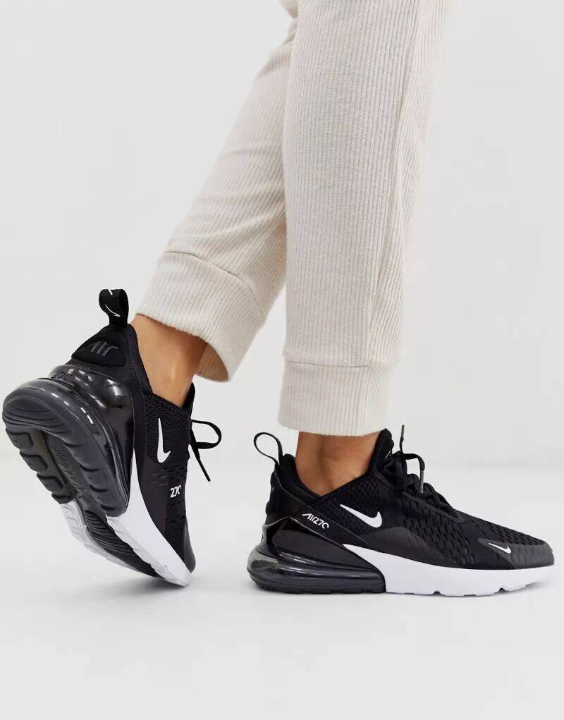 

Черно-белые кроссовки Nike Air Max 270, Серый