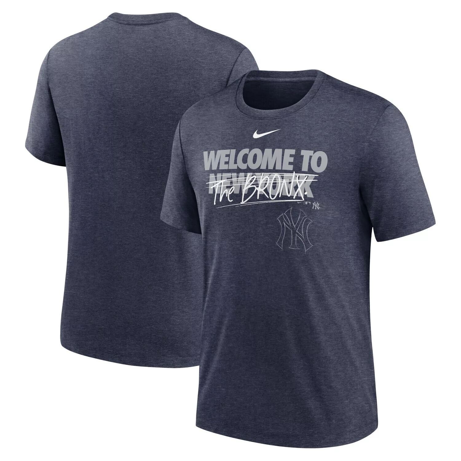 

Мужская футболка Nike Heather Navy New York Yankees Home Spin Tri-Blend