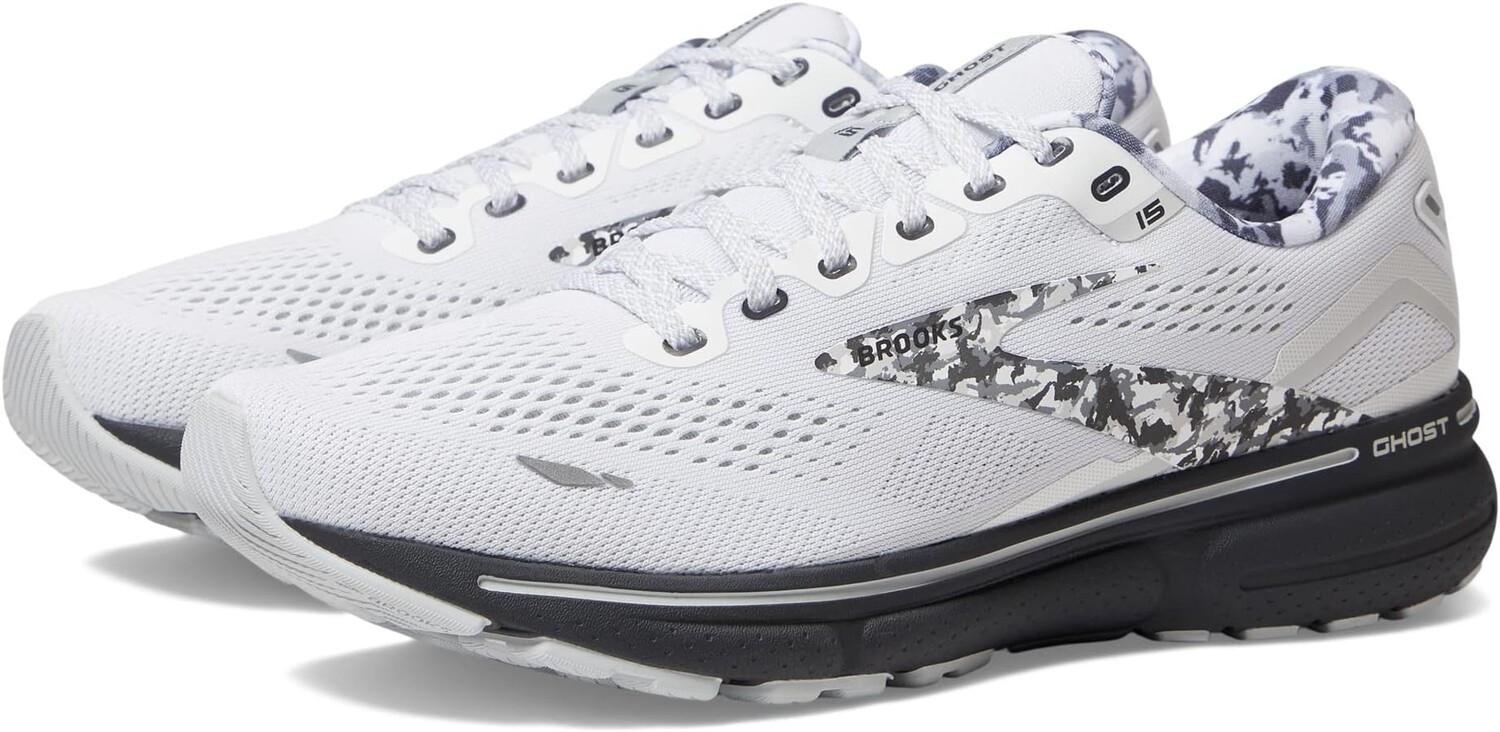 

Кроссовки Ghost 15 Brooks, цвет White/Ebony/Oyster, Белый