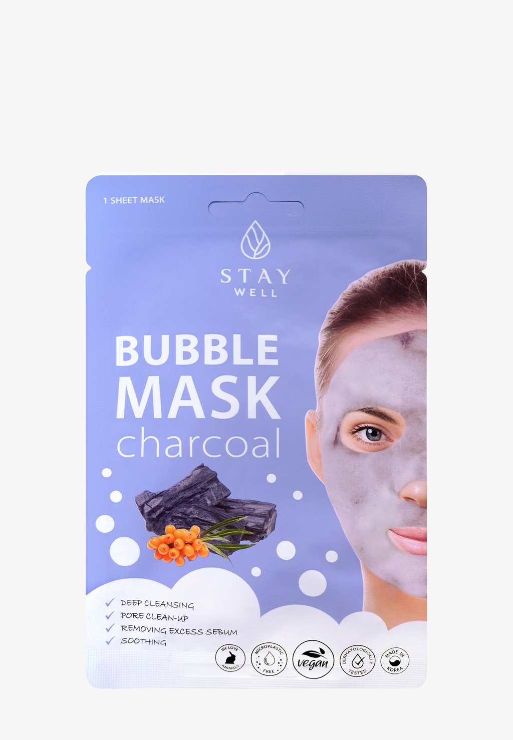 

Маска для лица Stay Well Deep Cleansing Bubble Mask STAY Well, цвет charcoal