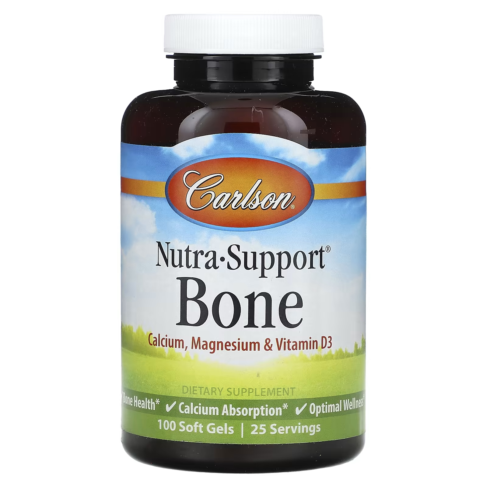 Carlson Nutra-Support Bone 100 мягких гелей carlson nutra support joint 180 tabs