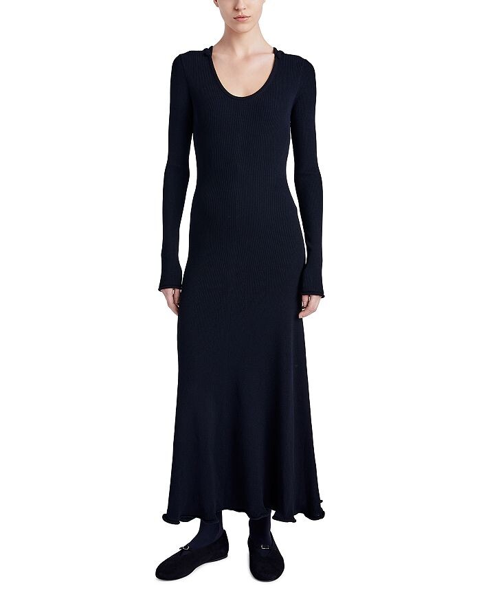 

Proenza Schouler White Label Elie трикотажное платье в рубчик, черный