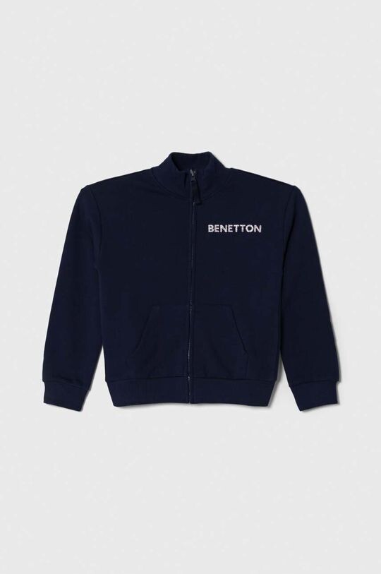 

Детская хлопковая толстовка United Colors of Benetton, темно-синий
