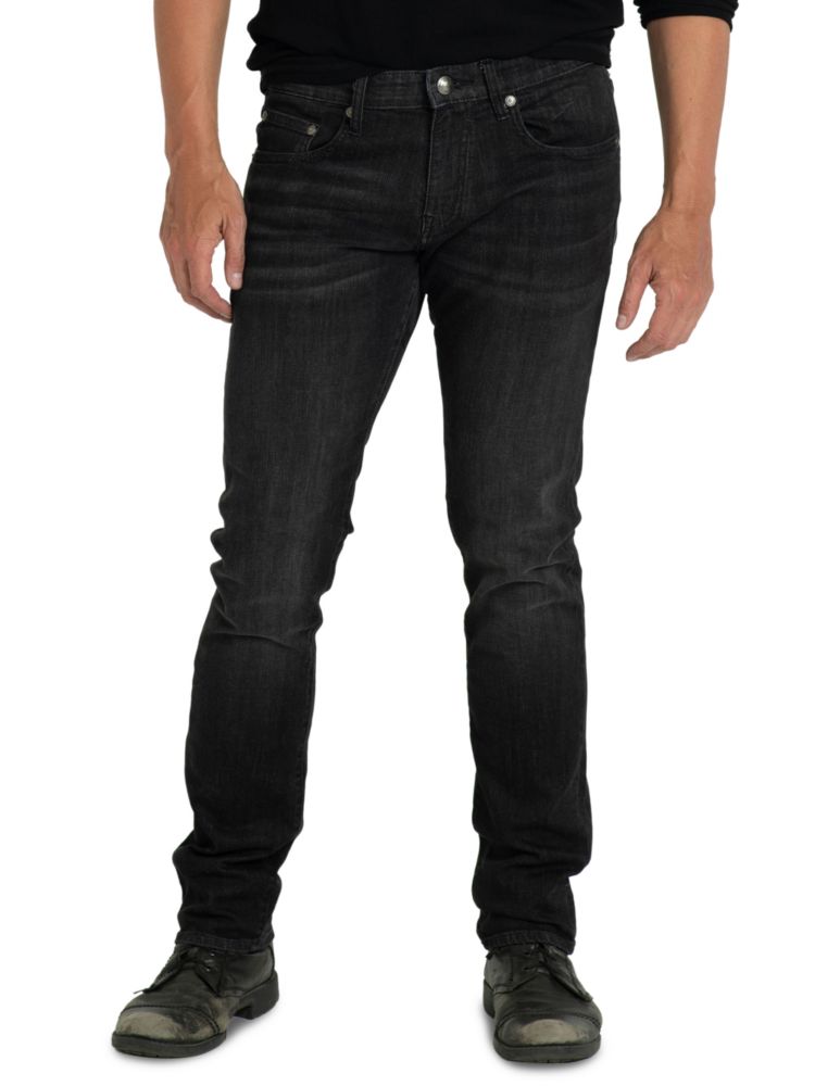 Джинсы узкого кроя с бакенбардами Stitch'S Jeans, цвет Black Dust