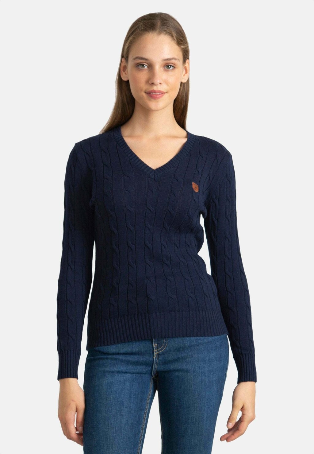 

Свитер V-образный вырез MODERN FIT Jacey Quinn, цвет navy