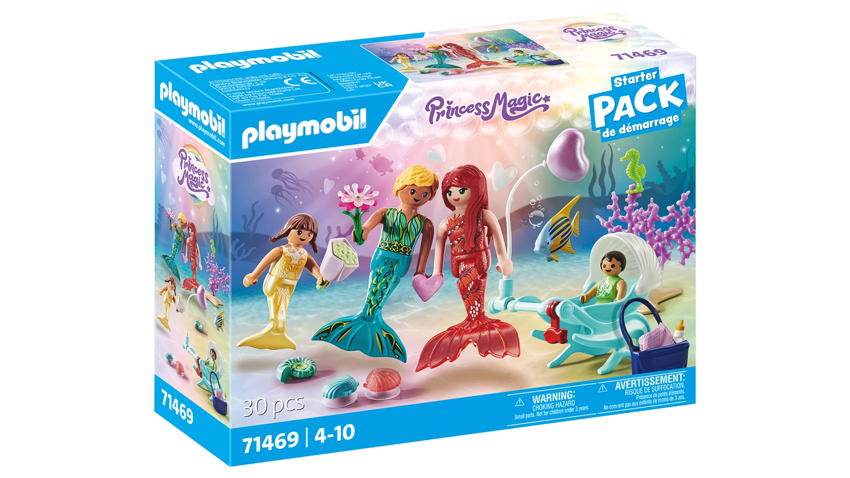 Волшебная принцесса любящая семья русалок Playmobil мир русалок