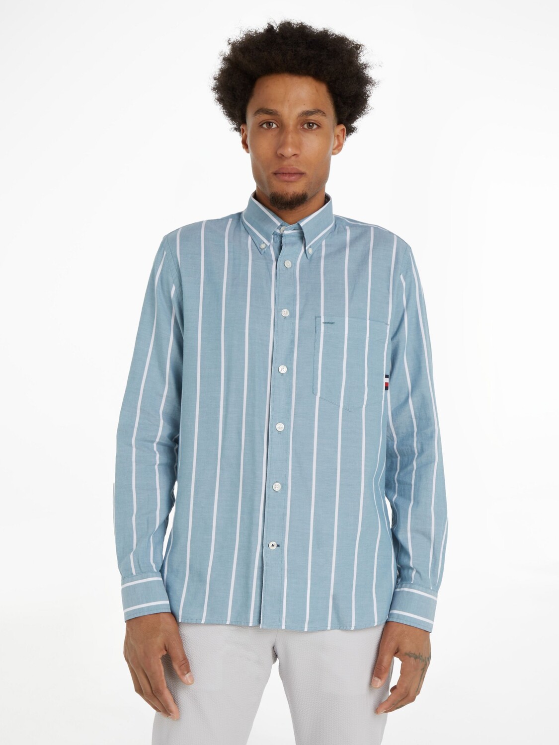 

Оксфордская рубашка в полоску Tommy Hilfiger