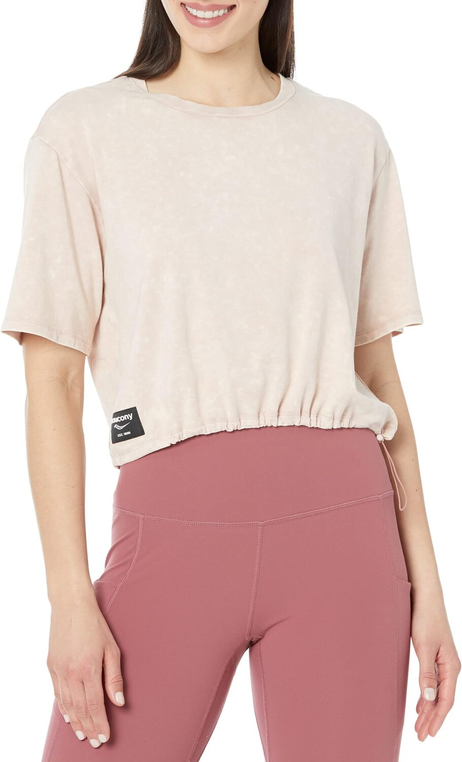 

Пуловер Saucony Unwind Crop Short Sleeve, цвет Sepia Rose