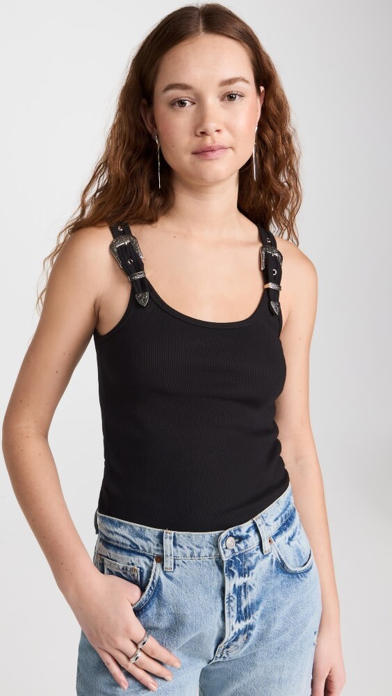 

Топ Pixie Market Owen Western Belt Tank, черный