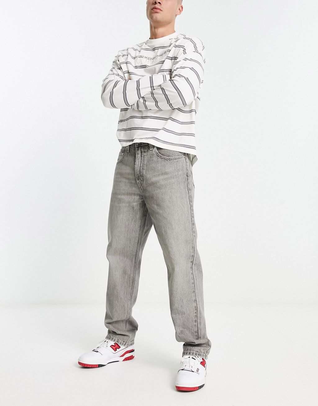 

Серые джинсы свободного кроя Levi's Silvertab