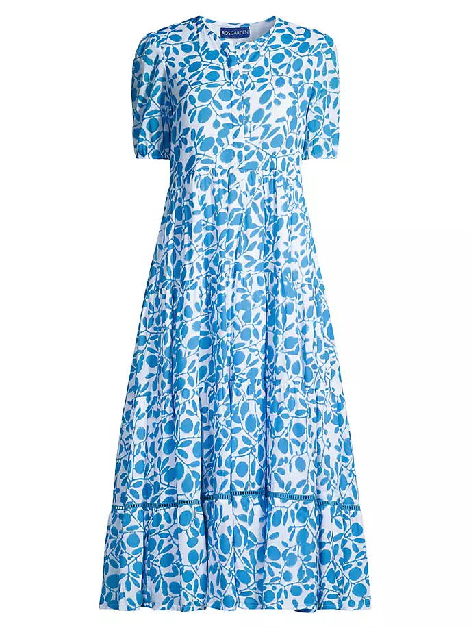 

Хлопковое платье миди с принтом Daphne Ro'S Garden, цвет blue okari