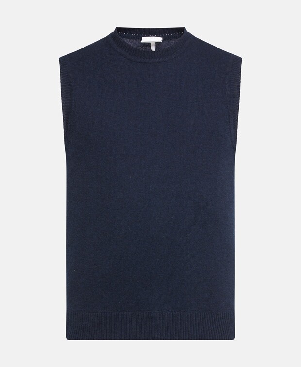 

Кашемировый пуловер без рукавов FTC Cashmere, цвет Caviar Black