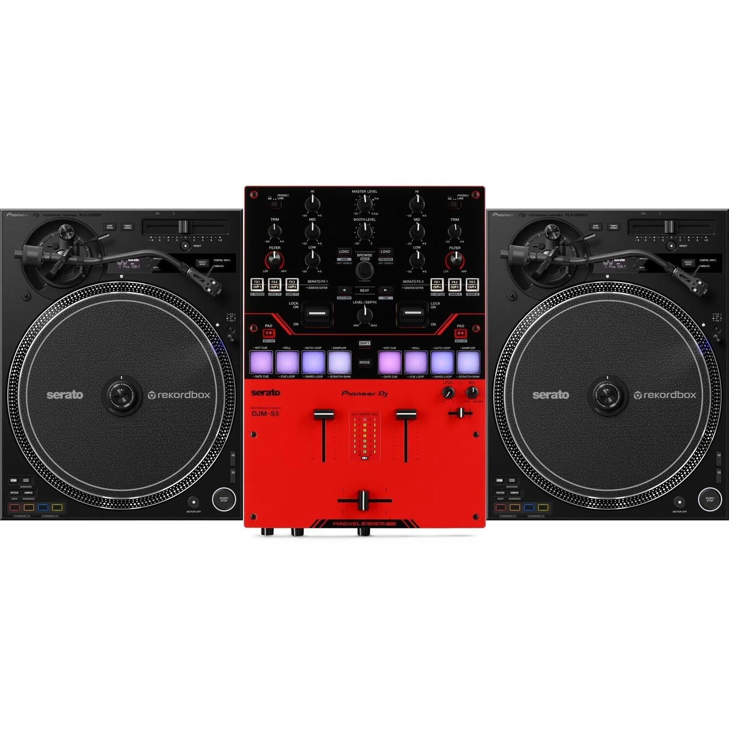 

Новый гибридный проигрыватель с прямым приводом Pioneer DJ PLX-CRSS12 (пара) и 2-канальный микшер DJM-S5