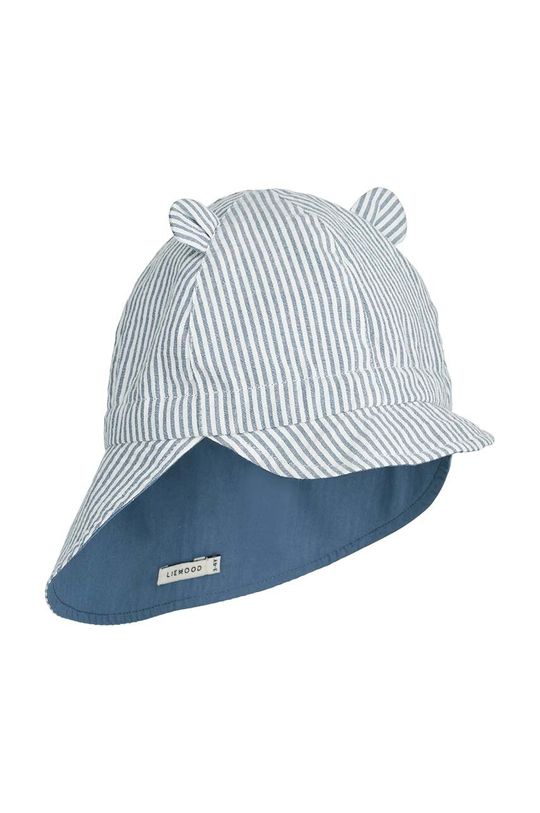 Двусторонняя хлопковая шапка для детей Liewood, синий