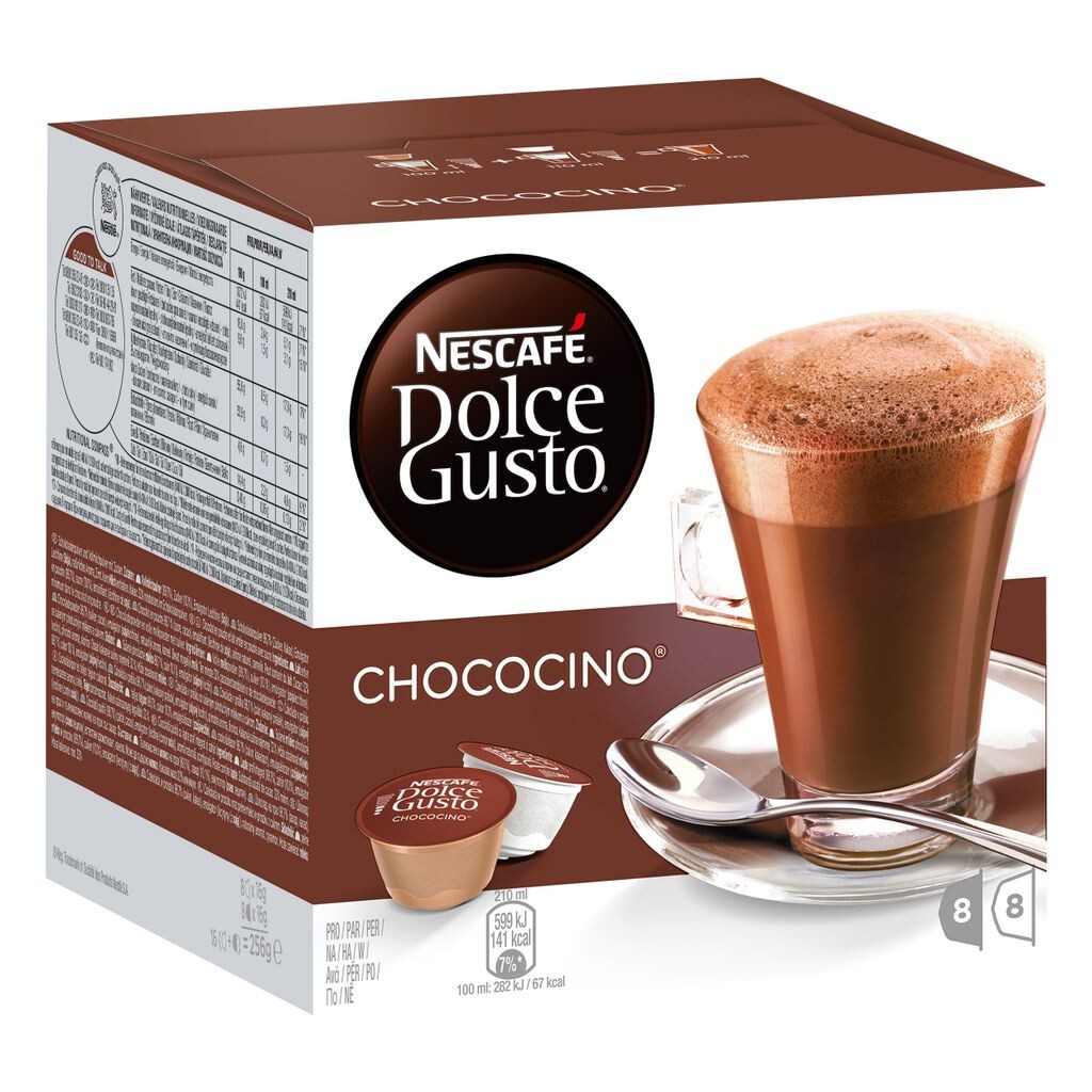 

Nescafé Dolce Gusto Chococino Набор из 5 какао, капсулы с какао, шоколад, 16 капсул (8 порций) Nestlé