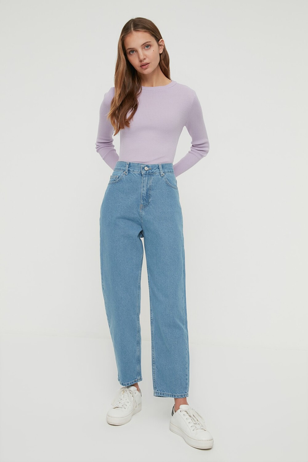 

Джинсы - Темно-синие - Мама Trendyol Modest, темно-синий