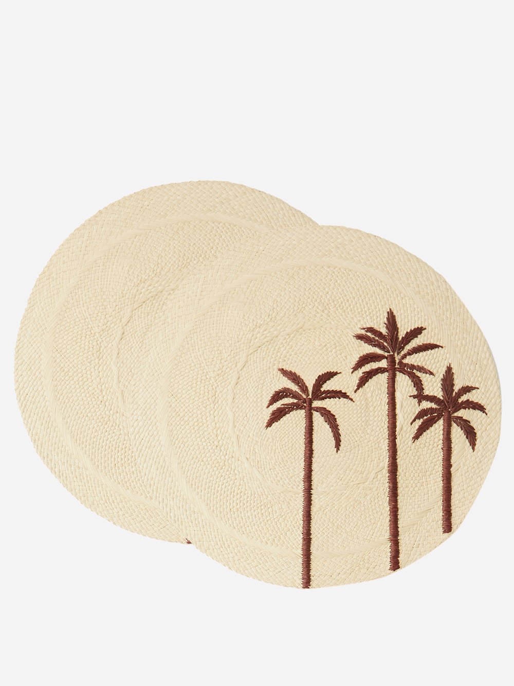 Набор из двух салфеток datileras, вышитых пальмами Johanna Ortiz, бежевый