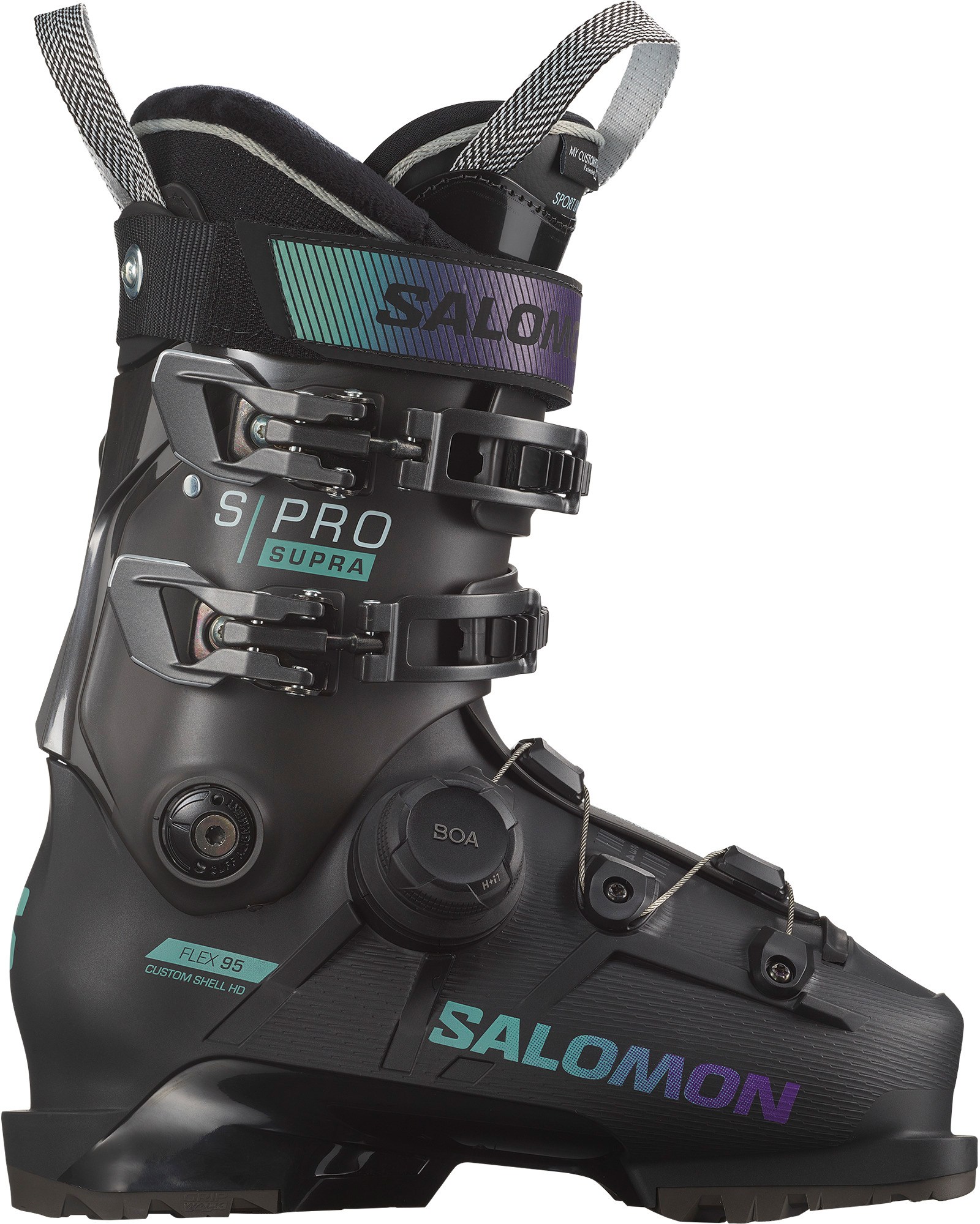 Лыжные ботинки S/PRO SUPRA Boa 95 W GW — женские Salomon, черный лыжные ботинки s pro supra boa 105 gw 2024 женские salomon цвет rose shadow black beluga