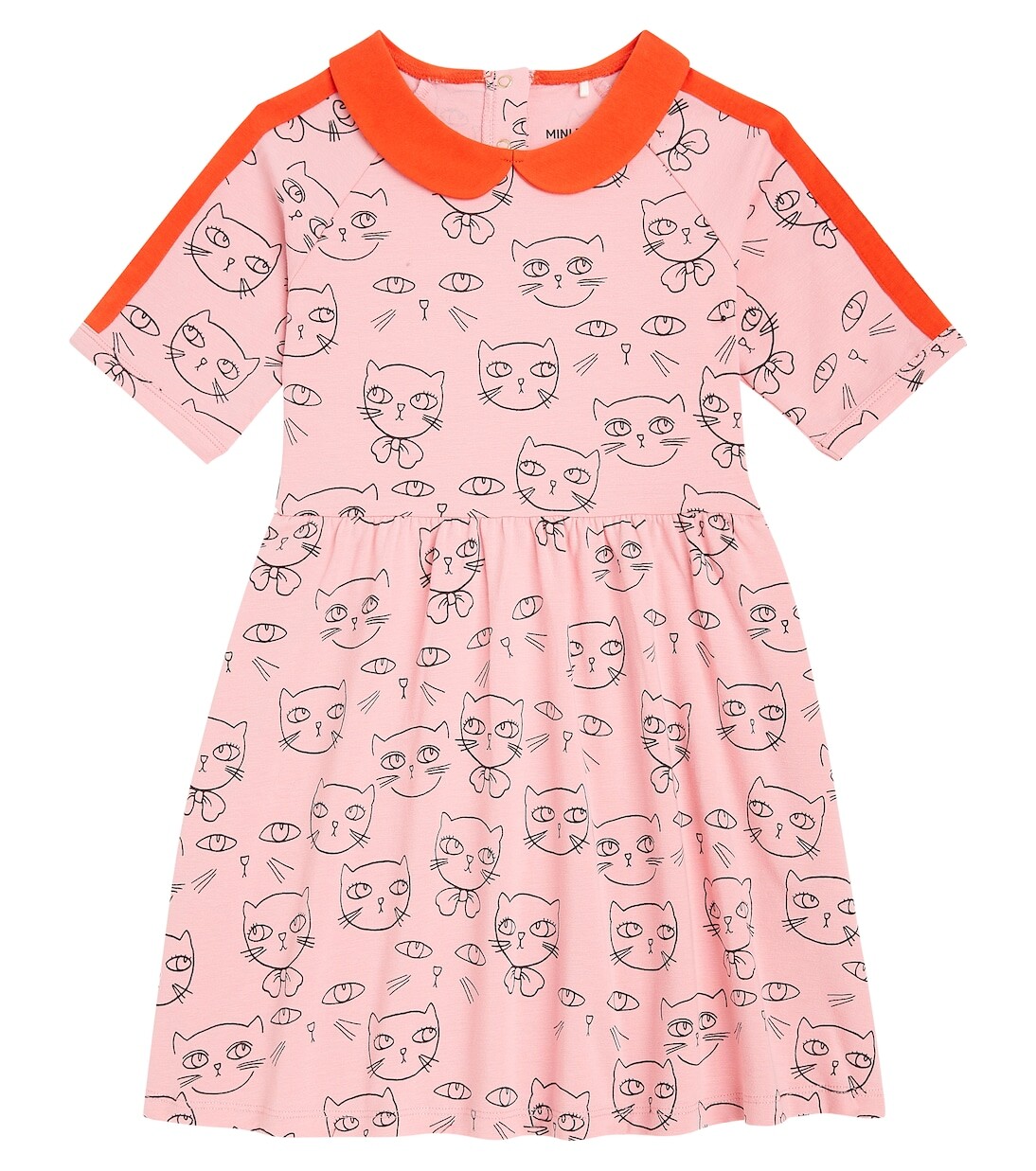 

Платье Cathlethes из смесового хлопка Mini Rodini, розовый