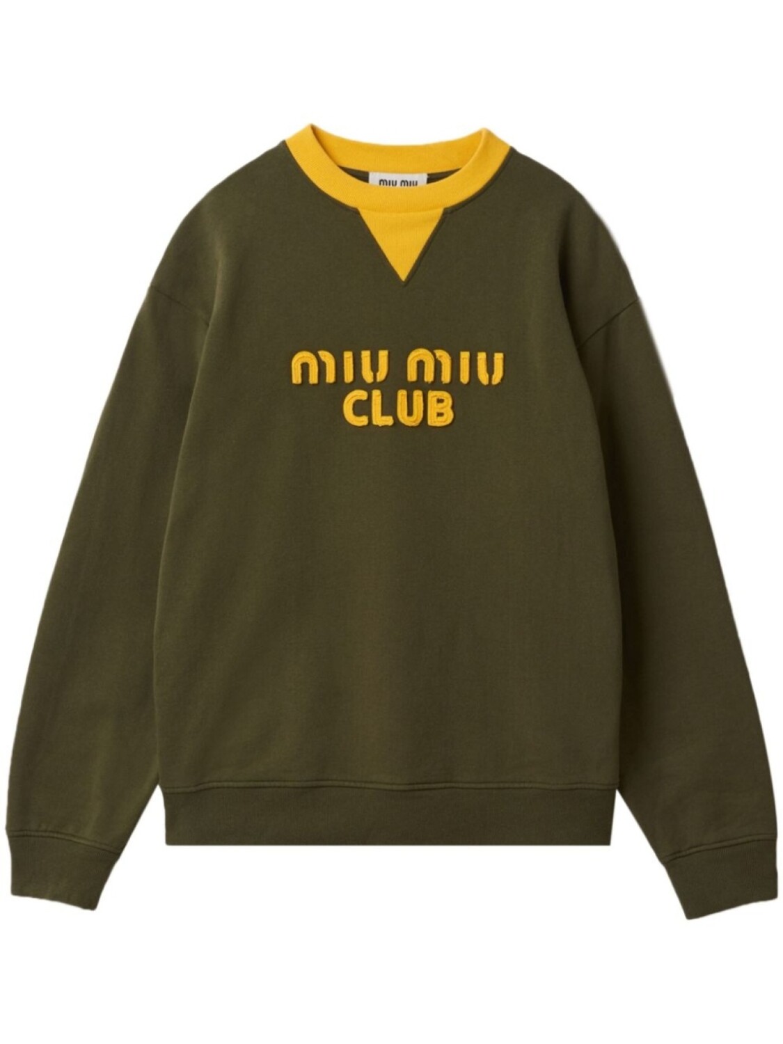

Miu Miu толстовка с вышитым логотипом, зеленый