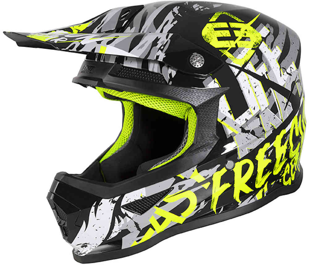 цена XP4 Maniac Шлем для мотокросса Freegun, черный/неоново-желтый