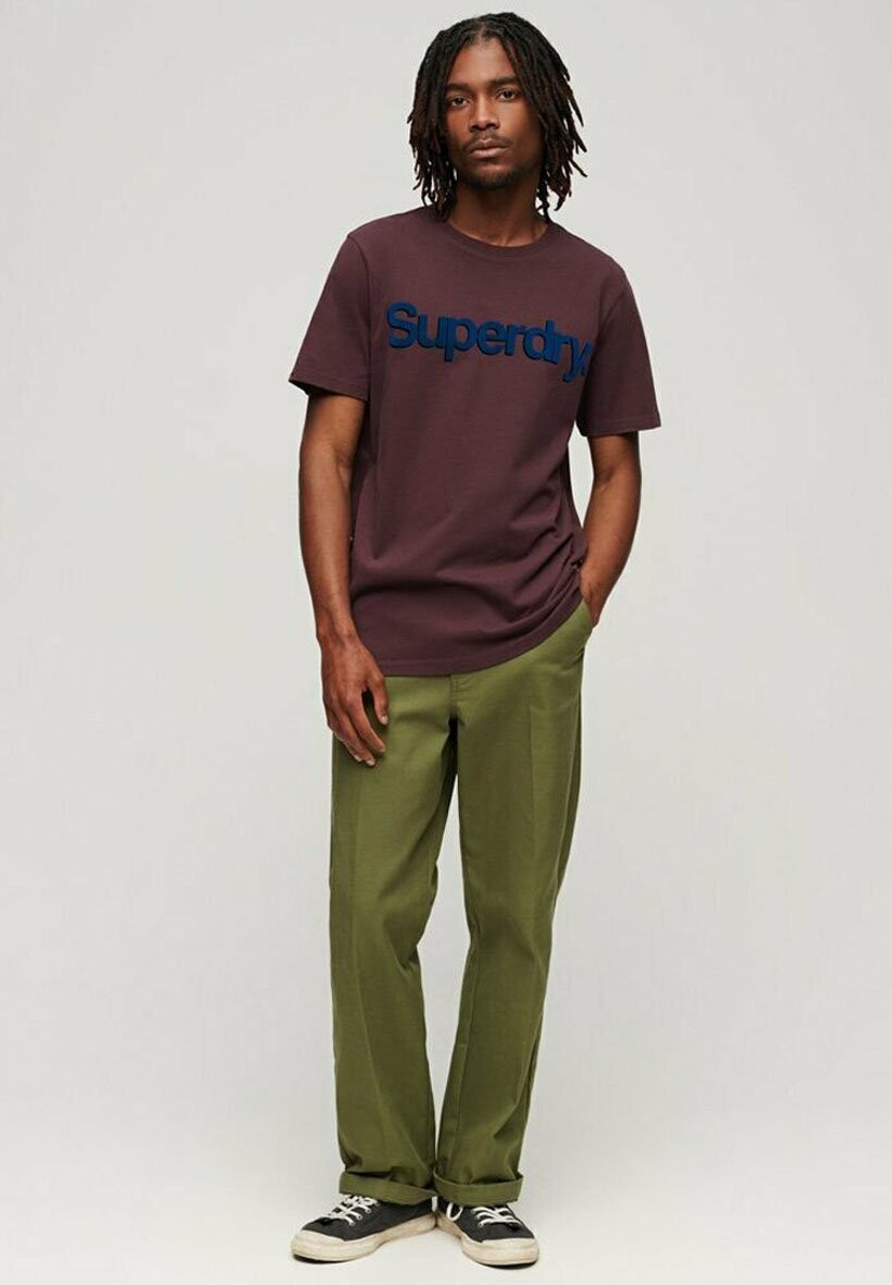 

Футболка с принтом CORE LOGO CLASSIC Superdry, цвет rich deep burgundy