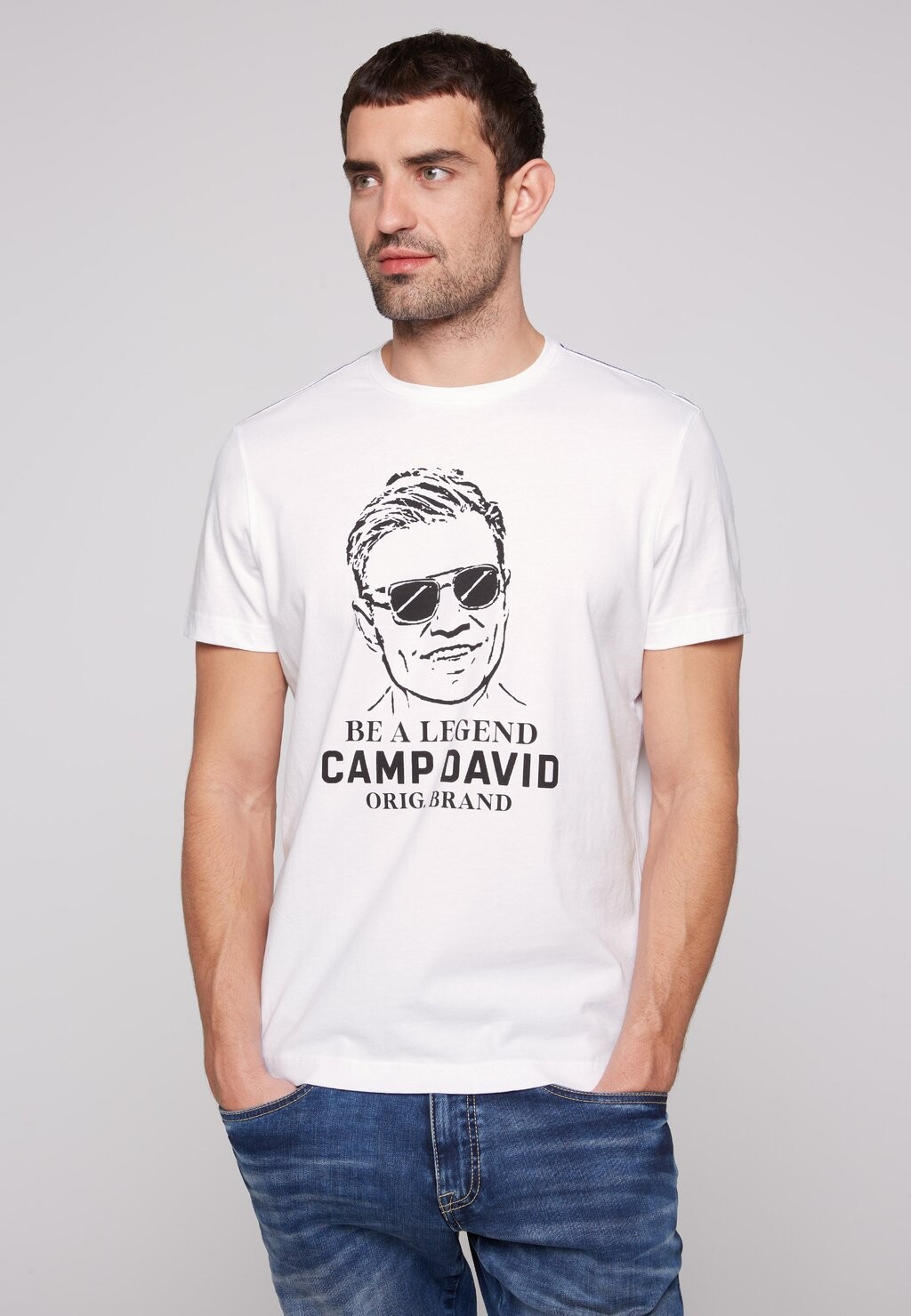 цена Футболка с принтом MIT MEGA ARTWORK Camp David, цвет opticwhite