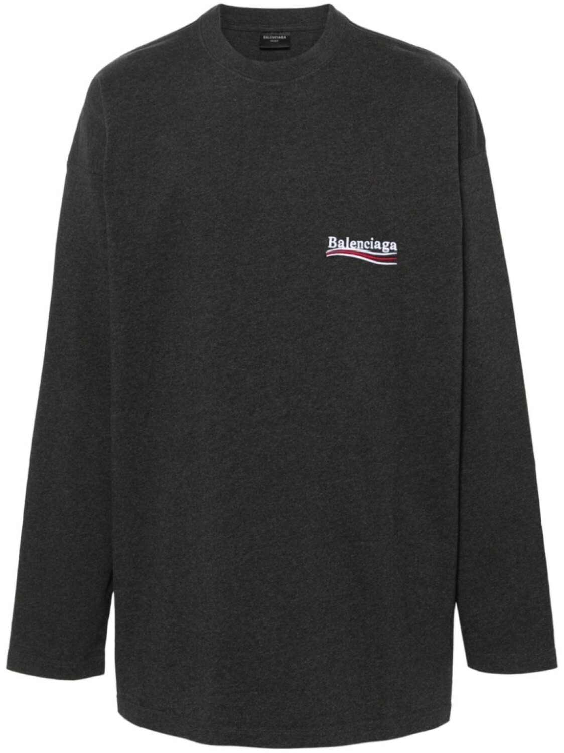 

Хлопковая толстовка «Политическая кампания» Balenciaga, серый