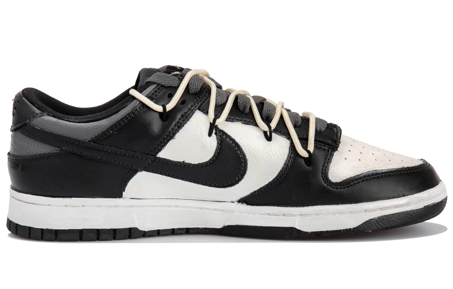 

Кроссовки Nike Dunk Skateboarding Shoes Women's Low-top Black/white/gray, черный/белый/серый