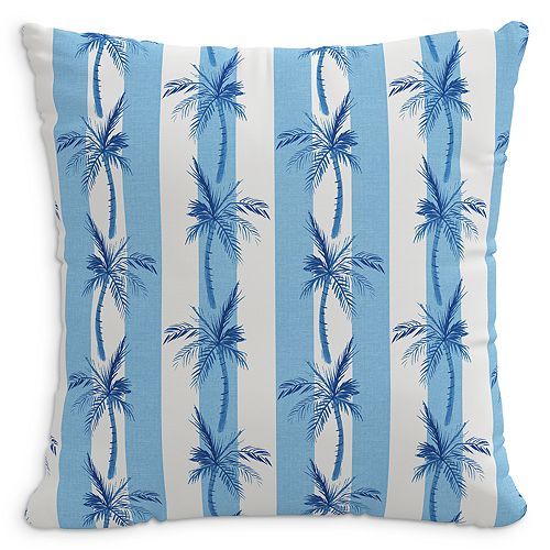 Декоративная подушка Cabana Stripe Palms, 22 x 22 дюйма Cloth & Company, цвет Blue