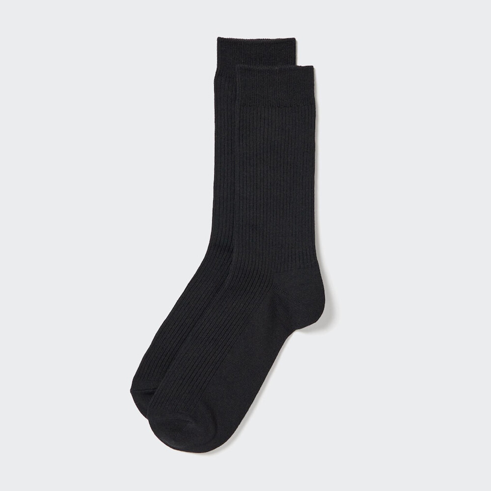 

Мужские носки Uniqlo однотонные, черный