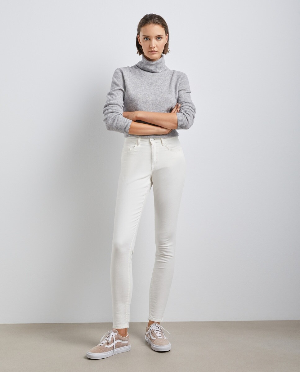 

Женские брюки из микро вельвета Easy Wear, белый