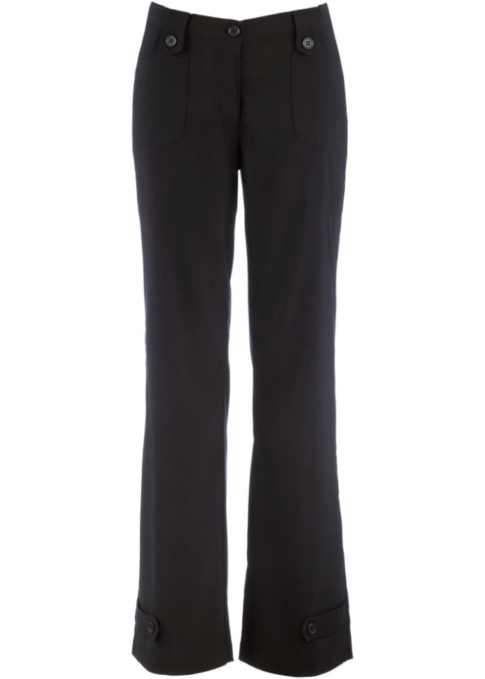 Бенгалинские брюки стрейч с удобным прямым поясом Bpc Bonprix Collection, черный