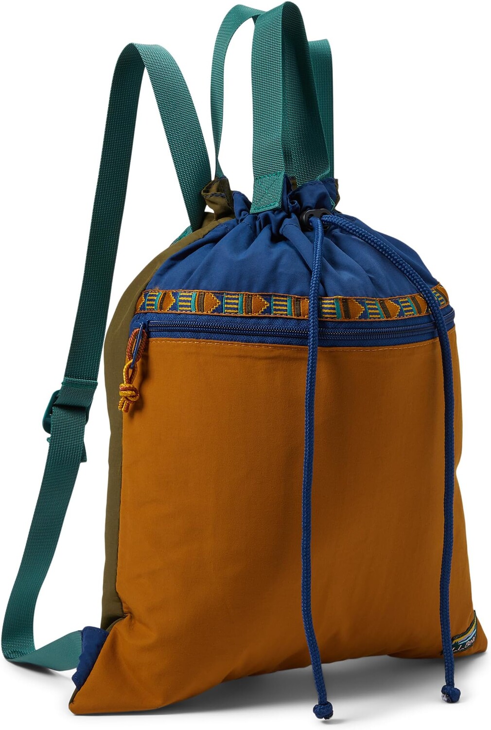 

Рюкзак Mountain Classic Drawstring Pack Multi L.L.Bean, цвет Collegiate Blue/Rustic Green