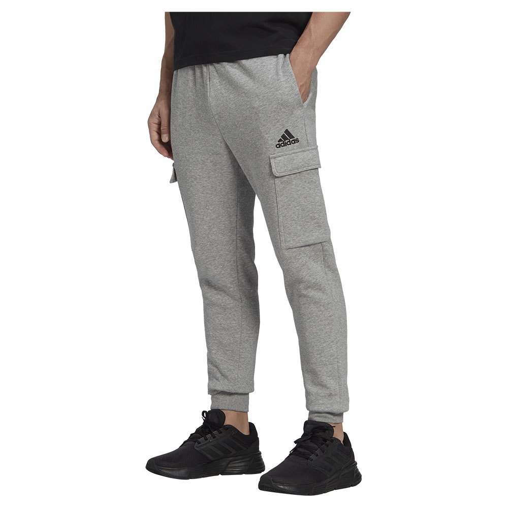 Брюки adidas Sportswear Essentials Fleece Regular Tapered Cargo Joggers, серый фотографии