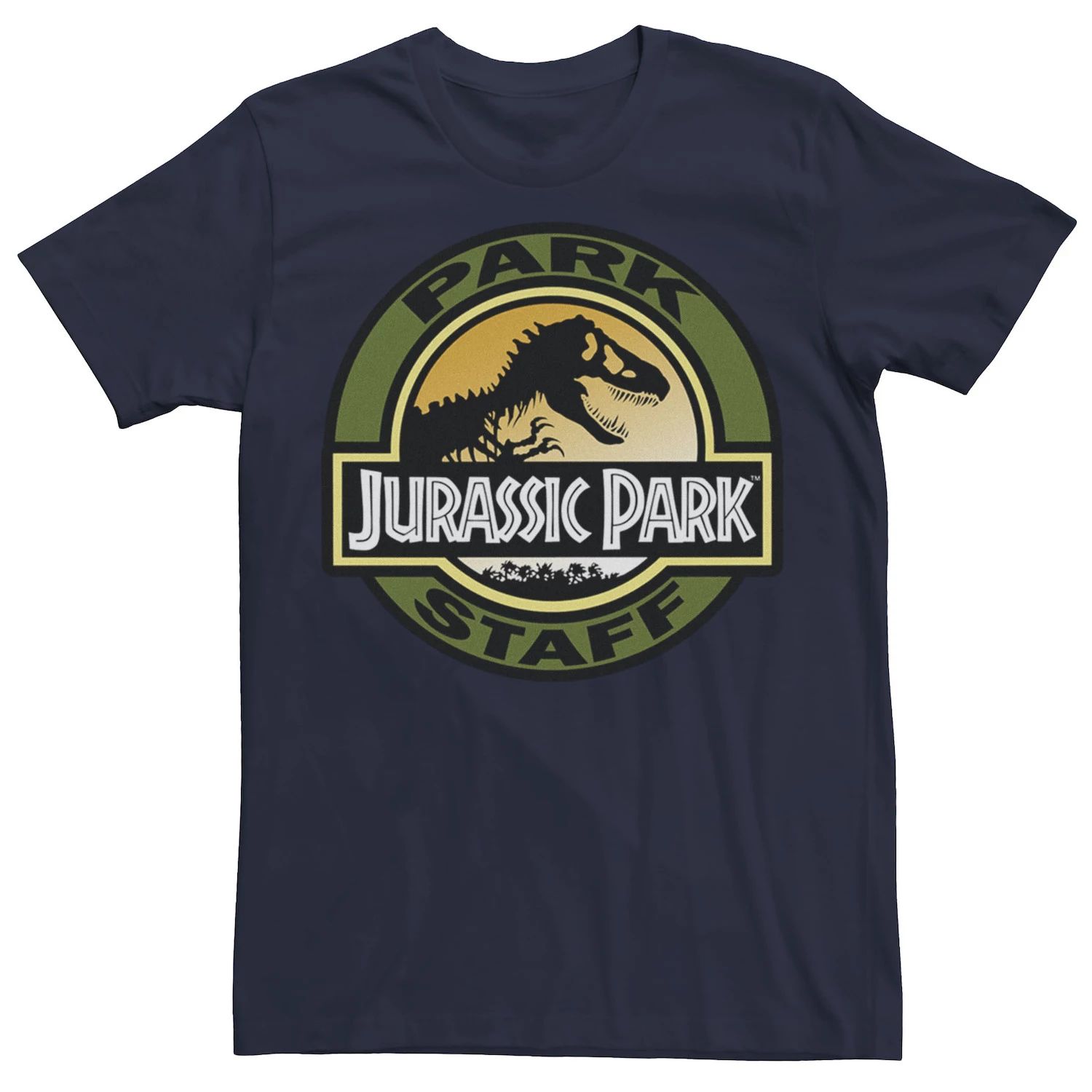 Мужская футболка Jurassic Park Staff Icon T-Rex Skeleton, Синяя Licensed Character, синий светильник minecraft skeleton icon